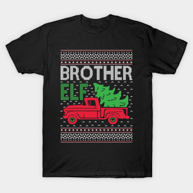 Brother Elf ugly Christmas sweate T-Shirt by MZeeDesigns